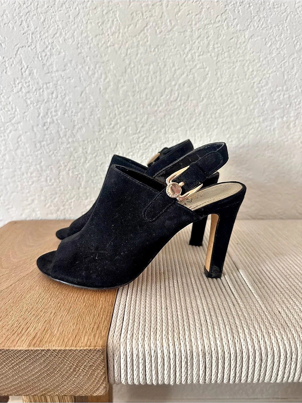 Anne Klein Black Slingback Heels